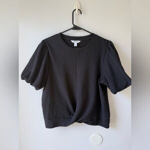 Nine West Black Puff Sleeve Blouse